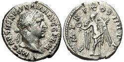 1 Денарий Римская империя (27BC-395) Серебро Траян (53-117)