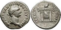 1 Денарий Римская империя (27BC-395) Серебро Домициан (51-96)