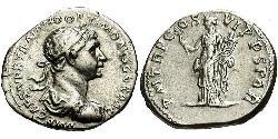 1 Денарий Римская империя (27BC-395) Серебро Траян (53-117)