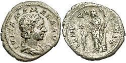 1 Денарий Римская империя (27BC-395) Серебро Julia Avita Mamaea (180-235)