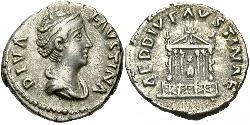 1 Денарий Римская империя (27BC-395) Серебро Фаустина Старшая(105-141)
