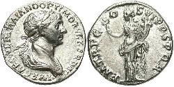 1 Денарий Римская империя (27BC-395) Серебро Траян (53-117)