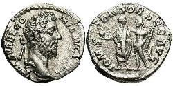 1 Денарий Римская империя (27BC-395) Серебро Коммод (161-192)