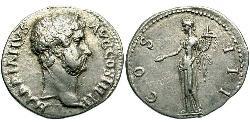 1 Денарий Римская империя (27BC-395) Серебро Адриан (76 - 138) 