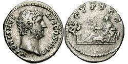1 Денарий Римская империя (27BC-395) Серебро Адриан (76 - 138) 