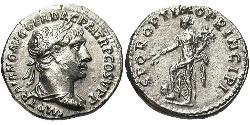 1 Денарий Римская империя (27BC-395) Серебро Траян (53-117)