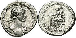 1 Денарий Римская империя (27BC-395) Серебро Адриан (76 - 138) 
