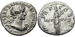 1 Денарий Римская империя (27BC-395) Серебро Адриан (76 - 138) 