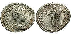 1 Денарий Римская империя (27BC-395) Серебро Гета (189-211)