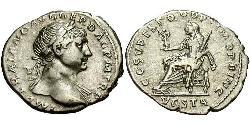 1 Денарий Римская империя (27BC-395) Серебро Траян (53-117)