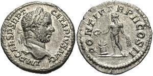 1 Денарий Римская империя (27BC-395) Серебро Гета (189-211)