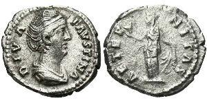 1 Денарий Римская империя (27BC-395) Серебро Фаустина Старшая(105-141)