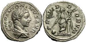 1 Денарий Римская империя (27BC-395) Серебро Гелиогабал (203-222)