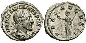 1 Денарий Римская империя (27BC-395) Серебро Максимин I (173-238)