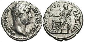 1 Денарий Римская империя (27BC-395) Серебро Адриан (76 - 138) 