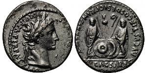 1 Денарий Римская империя (27BC-395) Серебро Октавиан Август (63BC- 14) 