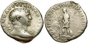 1 Денарий Римская империя (27BC-395) Серебро Траян (53-117)