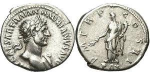 1 Денарий Римская империя (27BC-395) Серебро Адриан (76 - 138) 