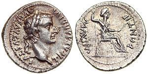 1 Денарий Римская империя (27BC-395) Серебро Тиберий Клавдий Нерон (42 BC-37)