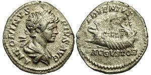 1 Денарий Римская империя (27BC-395) Серебро Каракалла (188-217)