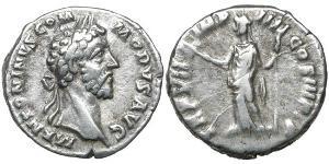1 Денарий Римская империя (27BC-395) Серебро Коммод (161-192)