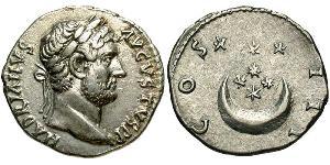 1 Денарий Римская империя (27BC-395) Серебро Адриан (76 - 138) 
