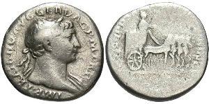 1 Денарий Римская империя (27BC-395) Серебро Траян (53-117)