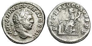 1 Денарий Римская империя (27BC-395) Серебро Каракалла (188-217)