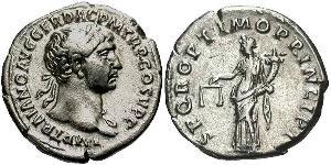1 Денарий Римская империя (27BC-395) Серебро Траян (53-117)