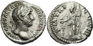 1 Денарий Римская империя (27BC-395) Серебро Адриан (76 - 138) 