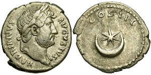 1 Денарий Римская империя (27BC-395) Серебро Адриан (76 - 138) 