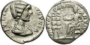 1 Денарий Римская империя (27BC-395) Серебро Юлия Домна (?-217)
