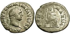 1 Денарий Римская империя (27BC-395) Серебро Вителлий (15-69)