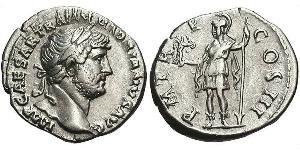 1 Денарий Римская империя (27BC-395) Серебро Адриан (76 - 138) 