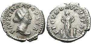 1 Денарий Римская империя (27BC-395) Серебро Фаустина II (130-175)