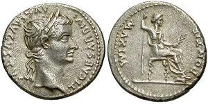 1 Денарий Римская империя (27BC-395) Серебро Тиберий Клавдий Нерон (42 BC-37)