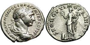 1 Денарий Римская империя (27BC-395) Серебро Траян (53-117)