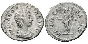 1 Денарий Римская империя (27BC-395) Серебро Julia Soaemias (180-222)