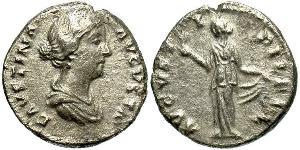 1 Денарий Римская империя (27BC-395) Серебро Фаустина II (130-175)