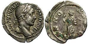 1 Денарий Римская империя (27BC-395) Серебро Александр Север (208-235)