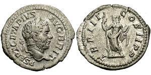 1 Денарий Римская империя (27BC-395) Серебро Гета (189-211)