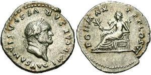 1 Денарий Римская империя (27BC-395) Серебро Тит (39-81)