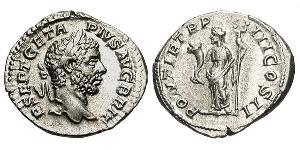 1 Денарий Римская империя (27BC-395) Серебро Гета (189-211)