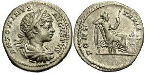 1 Денарий Римская империя (27BC-395) Серебро Каракалла (188-217)