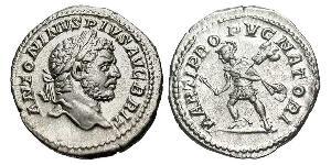 1 Денарий Римская империя (27BC-395) Серебро Каракалла (188-217)