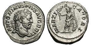 1 Денарий Римская империя (27BC-395) Серебро Каракалла (188-217)
