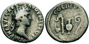 1 Денарий Римская империя (27BC-395) Серебро Нерва (30- 98)