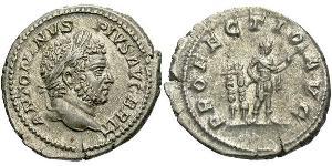 1 Денарий Римская империя (27BC-395) Серебро Каракалла (188-217)