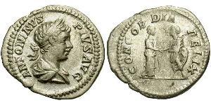 1 Денарий Римская империя (27BC-395) Серебро Каракалла (188-217)