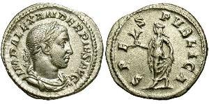 1 Денарий Римская империя (27BC-395) Серебро Александр Север (208-235)